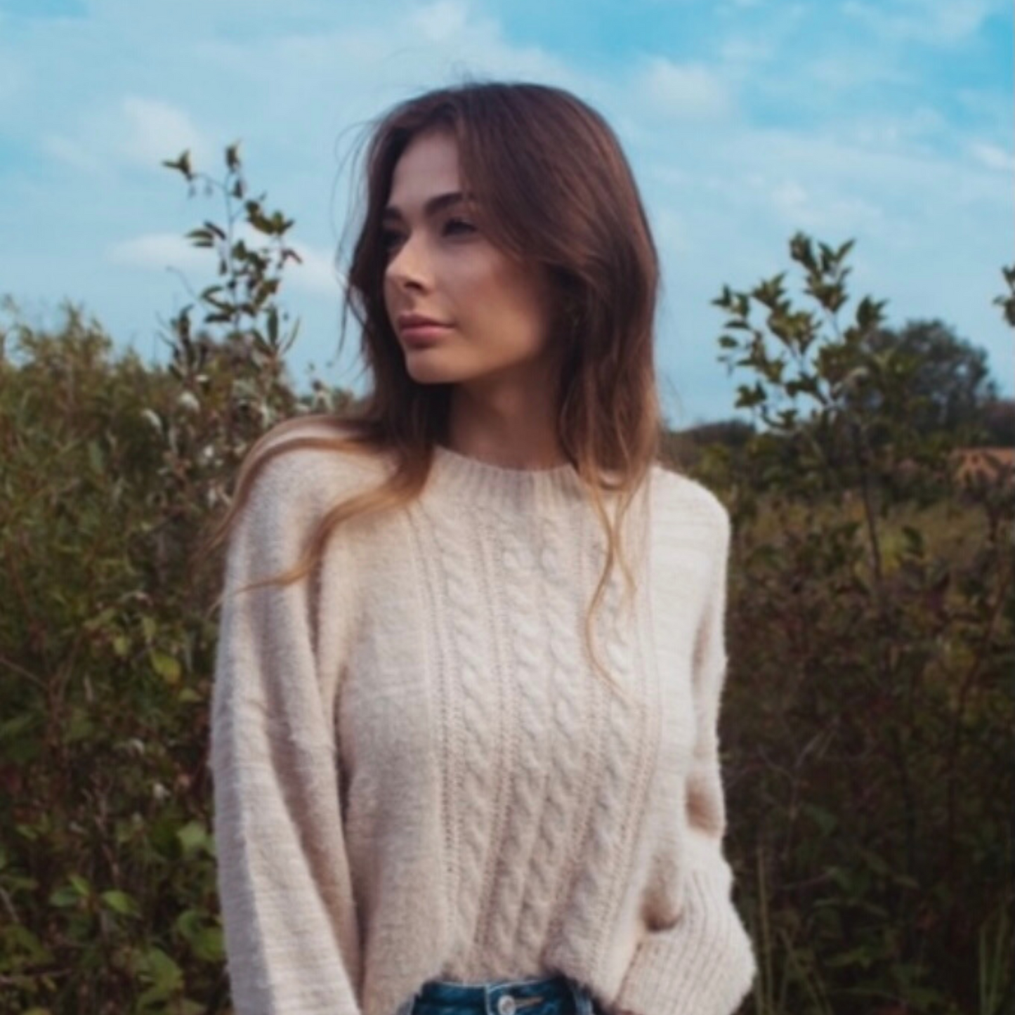 Cozy Monochromatic Knit Sweater