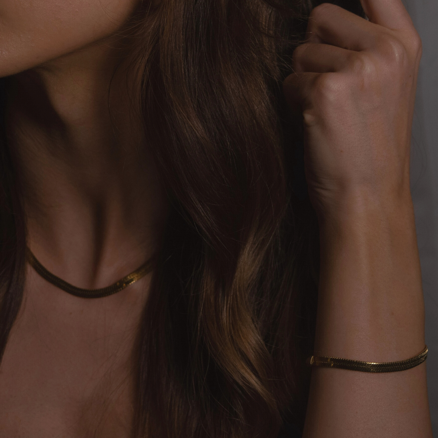 Gold Herringbone Bracelet